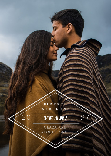Photo Mountain Geometric Card