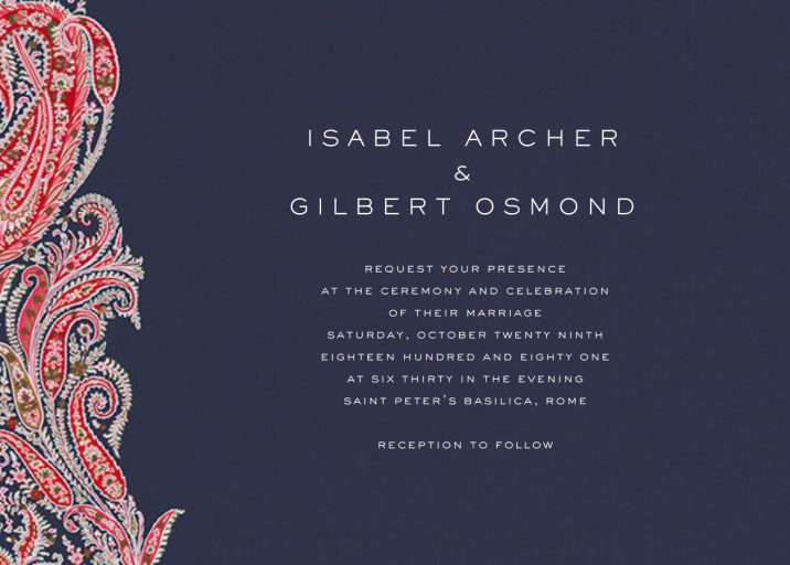 Felix and Isabelle - Wedding Invitation by Liberty