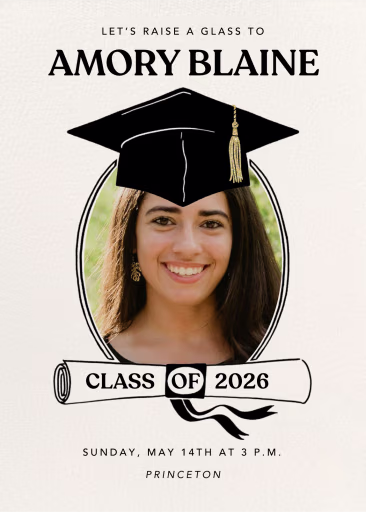 Gold Tassel - Graduation Party Invitation by Paperless Post