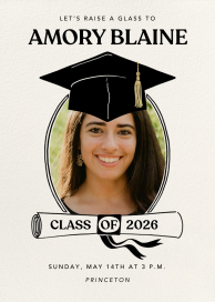 Gold Tassel - Graduation Party Invitation by Paperless Post