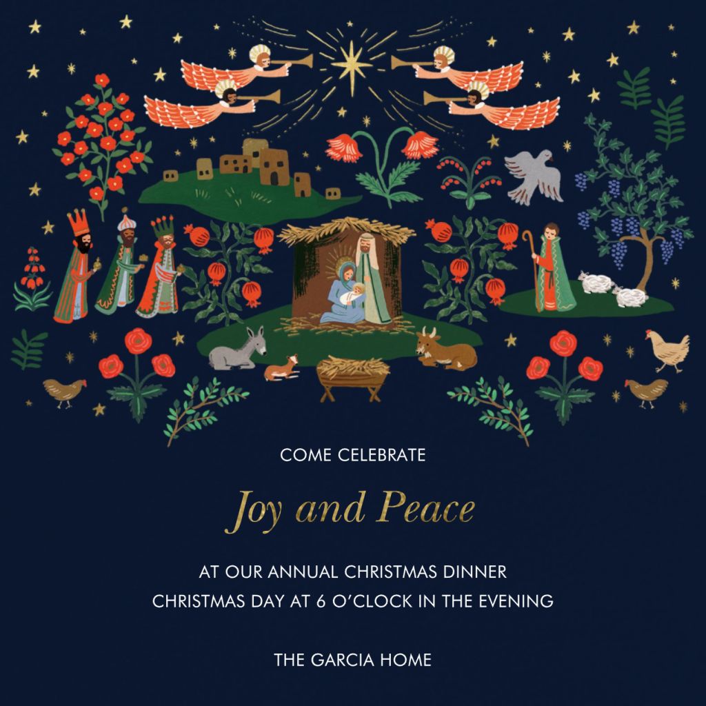 Nativity Garden Invitation