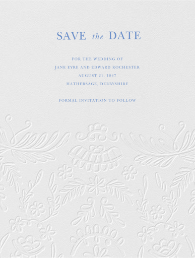 Brushed Lace I - save the date by Oscar de la Renta