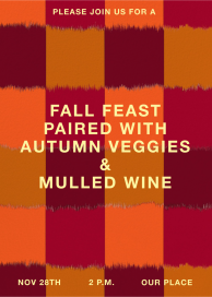 Fall Patchwork - Fall Party Invitation by Marimekko
