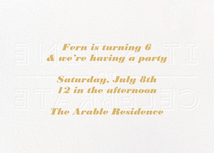 It's Time To Celebrate - Birthday Invitation by Paperless Post - Back