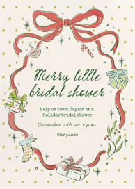 Red Ribbon Gift Exchange Invitation