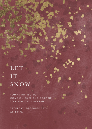 Gold Foil Confetti - Holiday Party Invitation by Kelly Wearstler