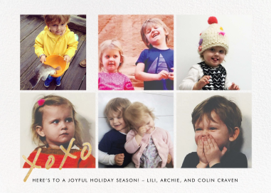 With Hugs and Kisses (Photo) - New Year's Card by Linda and Harriett