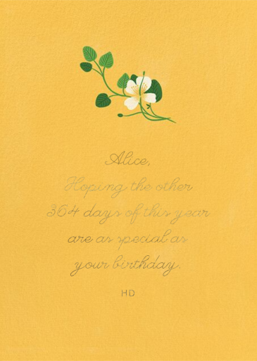 Festive Cake (Bodil Jane) - Birthday Card by Red Cap Cards - Back