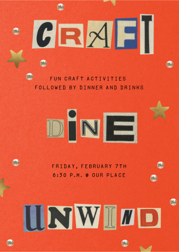 Craft and Dine - Get-Together Invitation by Paperless Post