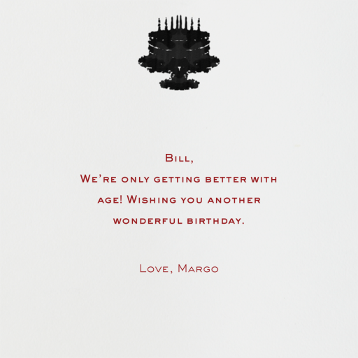 Rorschach Birthday Cake - Birthday Card by Paperless Post - Back