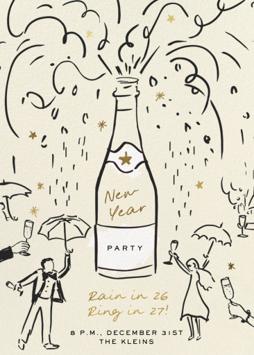 Champagne Confetti Pop Invitation
