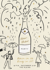 Invitación «Champagne Confetti Pop»