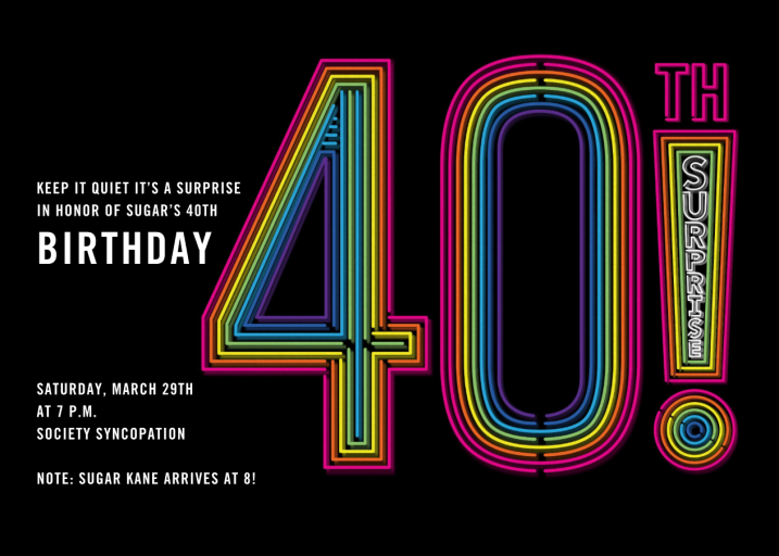 Neon Exclamation Surprise - Party Invitation by Paperless Post