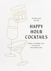 Tilted Cocktail Glasses Invitation