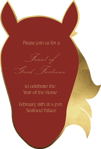 Year Of The Horse - Lunar New Year Invitation by Paperless Post - Back