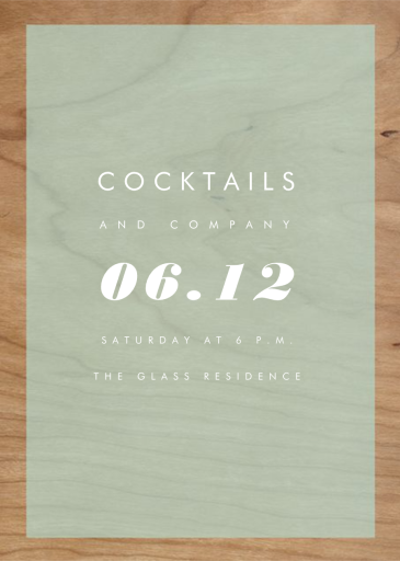 Wood Grain Color Block by Paperless Post