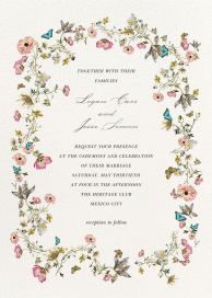 Blue Butterflies - Wedding Invitation by  Monique Lhuillier