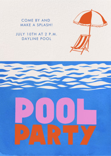 Under the Waves - Pool Party Invitation by Paperless Post