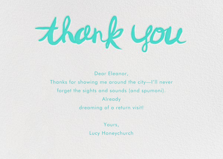 Brushed Thank You - Thank You Card by Linda and Harriett