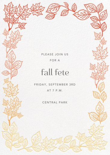 Fall Colors - Fall Party Invitation by Paper Source