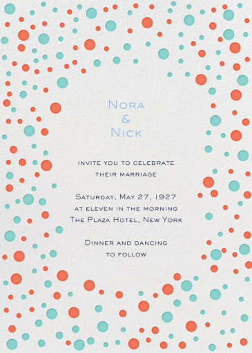 Bubbly Border - Engagement Party Invitation by Mr. Boddington's Studio