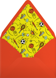 Skateboard & Sports Party Invitation Envelope