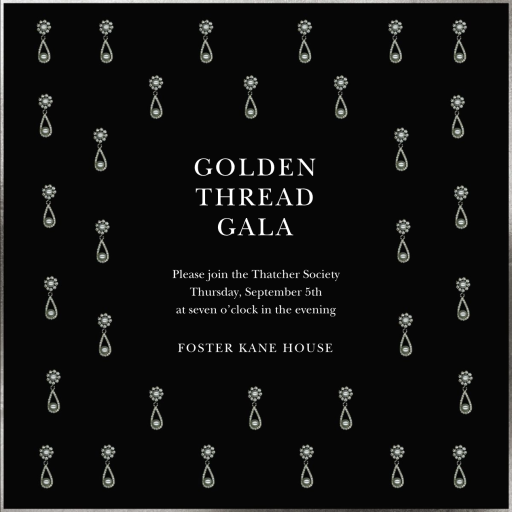 Diamond Drip - Invitation by Oscar de la Renta