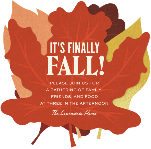 Fall Leaves Cutout - Invitation by Paperless Post