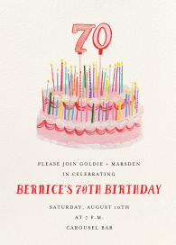 All the Candles - 70th Birthday Invitation by Mr. Boddington's Studio