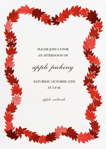 Darling Garland - Fall Party Invitation by Happy Menocal