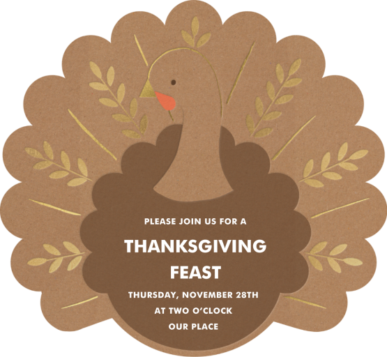 Turkey Cutout - Invitation by Meri Meri