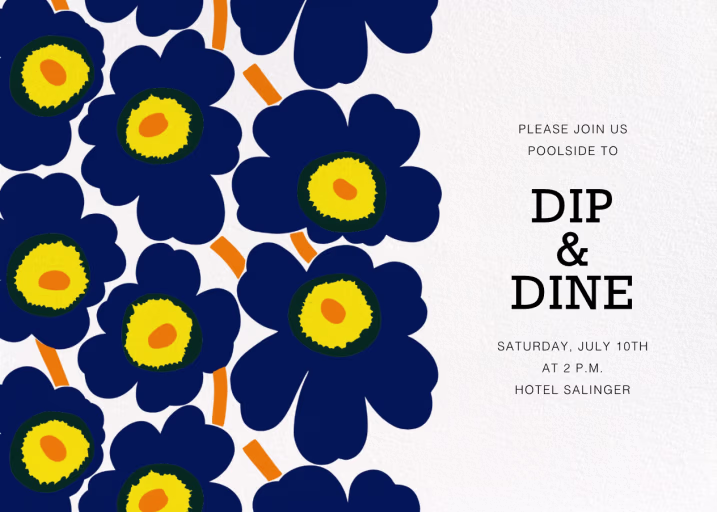 Unikko (Horizontal) - Summer Party Invitation by Marimekko