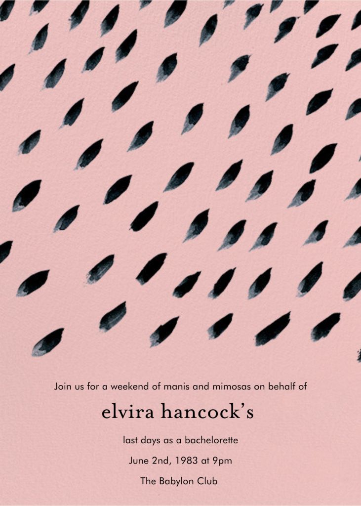 Brushed Drops Bridal Shower Invitation Send online instantly RSVP