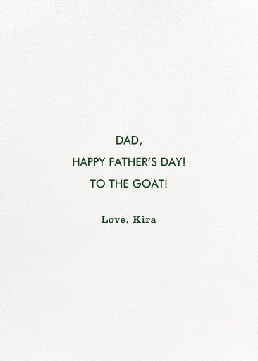 GOAT Dad - Father's Day Card by 2021 Co. - Back