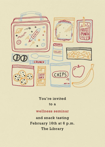 Space Lunch Box - School Event Invitation by Paperless Post