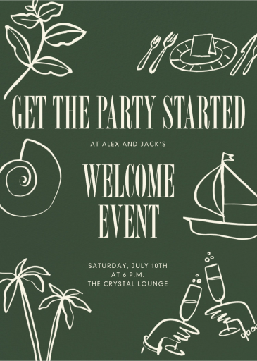 Coastal Toast - Welcome Party Invitation by Paperless Post