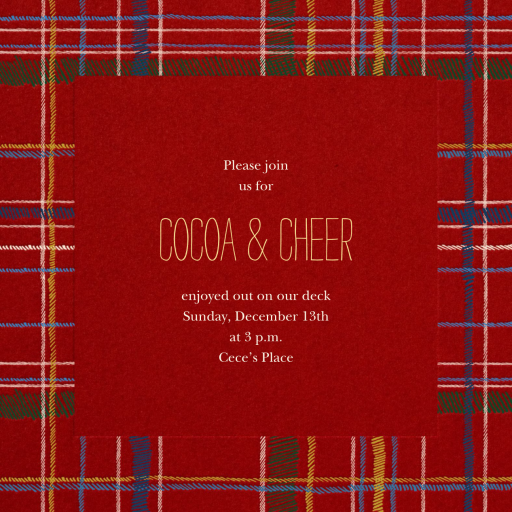 Contemporary Plaid - Winter Party Invitation by Paperless Post