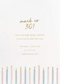 Lit Candles - Birthday Invitation by Sugar Paper