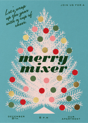 Retro Christmas Tree - Christmas Party Invitation by Paperless Post