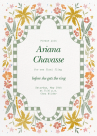 Palm Paradise - Bachelorette Party Invitation by Paperless Post