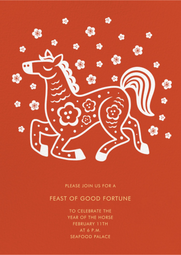 Cherry Blossom Horse - Invitation by Paperless Post