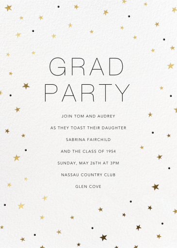 Twinkle Grad - Celebration Invitation by Sugar Paper
