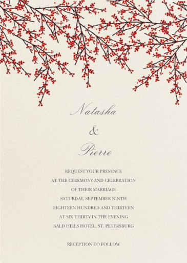 Cranberry - Wedding Invitation by Felix Doolittle