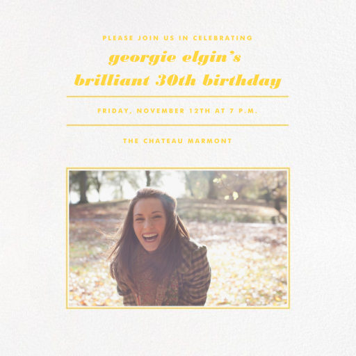 Square Centered - Birthday Invitation by Paperless Post