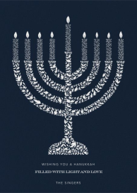 Vine Menorah - Hanukkah Card by Paperless Post