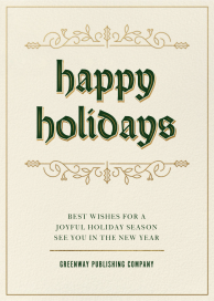 Old English - Business Holiday Card by Paperless Post