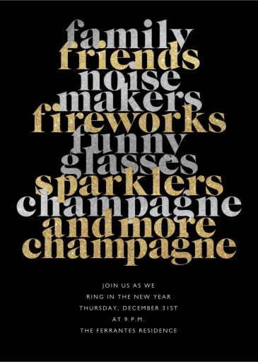 New Year Essentials - New Year's Eve Invitation by Paperless Post