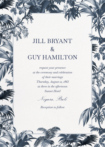 Foliage Frame - Invitation by Oscar de la Renta