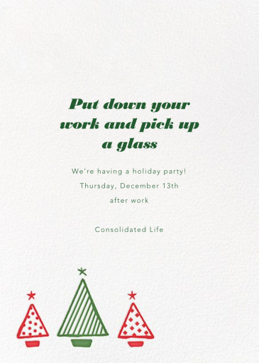 Graphic Christmas Tree - Corporate Holiday Party Invitation by Paperless Post
