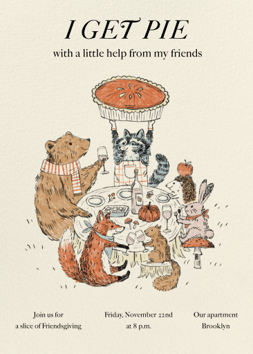 Critters and Pie - Invitation by Paperless Post